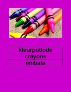 Kleurpotlode muurkaart
