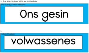 Afrikaans (Taal Flitskaarte) Die Gesin
