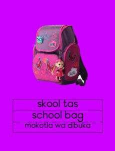 SeSotho Eng Afr Muurkaarte Skool tas