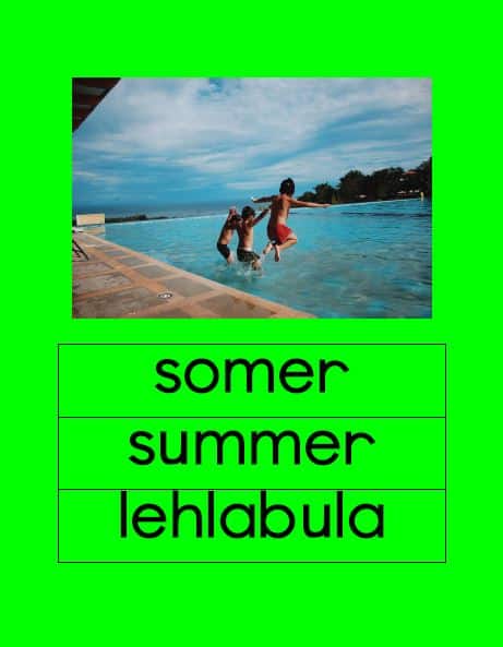 SeSotho Muurkaarte Somer