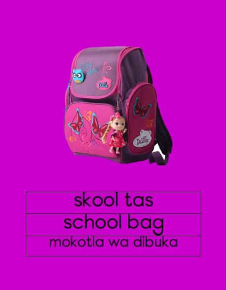 Afrikaans Skool Eng/Sesotho Muurkaarte