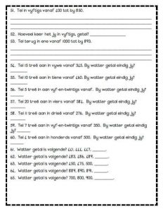 GR 3 WISK BESKRYWING GETALLE, VERWERKINGS KWARTAAL 4