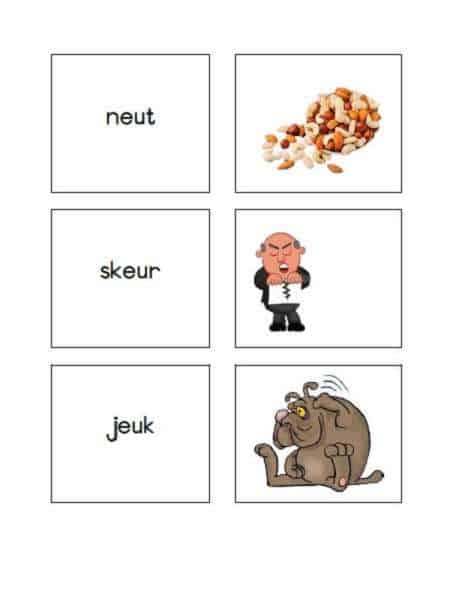 Gr 1 Afr HT Klank en Woordbou Pasmaats met eu woorde .