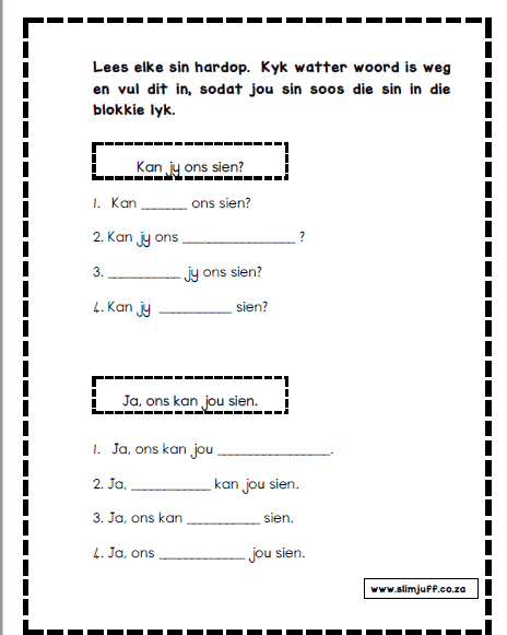 Gr 1 Afr Lees - Wegkruipertjie